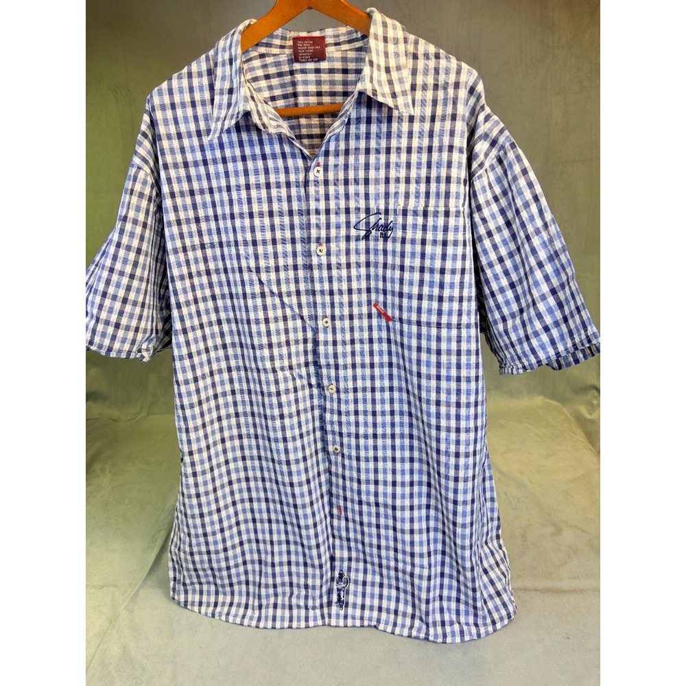 Vtg Shady Ltd Shirt Men 2XL Blue Plaid Limited Edition Eminem Hip Hop 90s Rap